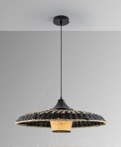Schwarz-beige Lampe Ø 60 cm FIJI
