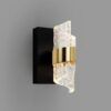 Schwarz-goldene Wandleuchte ILIADA LED
