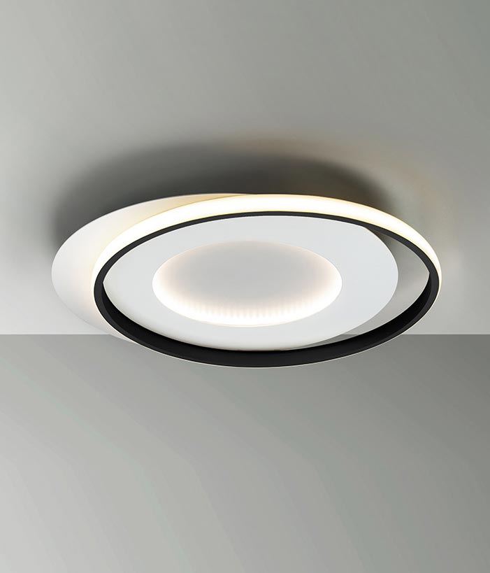 Lampe Schwarz-weißes Neutrallicht 58 x 50 cm LIMBOS LED