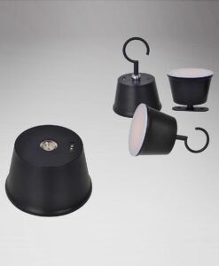 Schwarze Tischleuchte 34 cm Höhe CUCO LED - Details 2