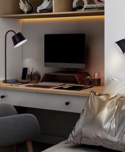 Schwarze Tischleuchte 34 cm Höhe CUCO LED - Umgebung 3