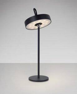 Schwarze Tischleuchte 35 cm Höhe GONG LED