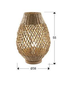 Tischleuchte 55 cm Höhe x Ø 38 cm YAIZA - Masse