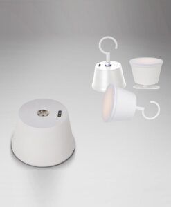 Weiße Tischleuchte 34 cm Höhe CUCO LED 2