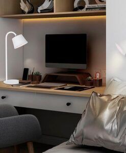 Weiße Tischleuchte 34 cm Höhe CUCO LED - Umgebung 2