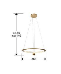 Goldene Lampe Ø 60 cm ORANE LED - Masse