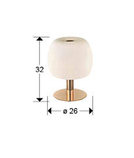 Goldene Tischlampe H 32 cm Ø 26 cm BALOON - Masse