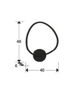 Mattschwarze Wandleuchte 40 cm OPALIS LED - Masse