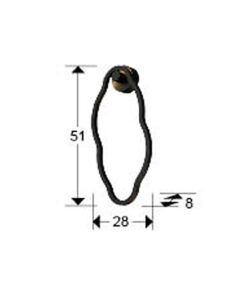 Mattschwarze Wandleuchte H 51 cm TONO LED - Masse