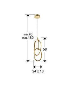 NEXO LED goldene Pendelleuchte - Masse