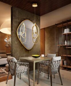 NEXO LED goldene Pendelleuchte - Umgebung