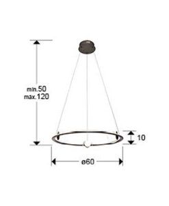 Pendelleuchte 3 Lichter Ø 60 cm TIRSA LED - Masse