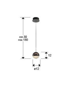 Pendelleuchte Ø 12 cm ORBES LED - Masse