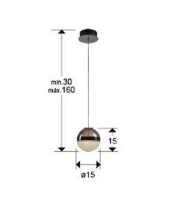 Pendelleuchte Ø 15 cm ORBES LED - Masse