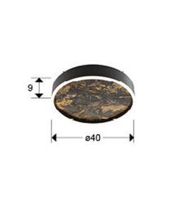 Schwarze Deckenleuchte Ø 40 cm STONE LED - Masse