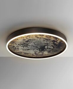 Schwarze Deckenleuchte Ø 60 cm STONE LED