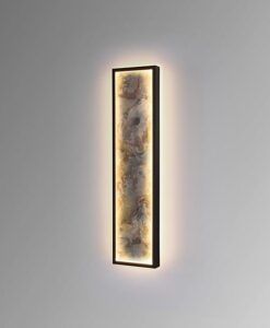 Schwarze Wandleuchte oder Deckenleuchte H 60 cm STONE LED