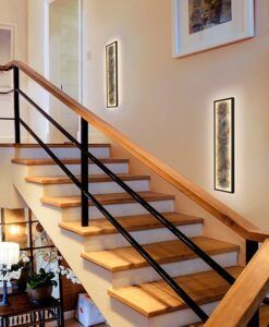 Schwarze Wandleuchte oder Deckenleuchte H 60 cm STONE LED - Umgebung