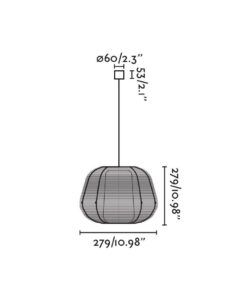 Beigefarbene Außenpendelleuchte Ø 28 cm NARITA - 3
