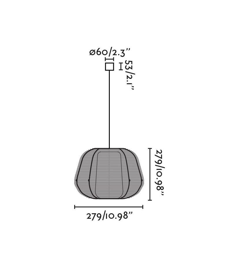 Beigefarbene Außenpendelleuchte Ø 28 cm NARITA - 3