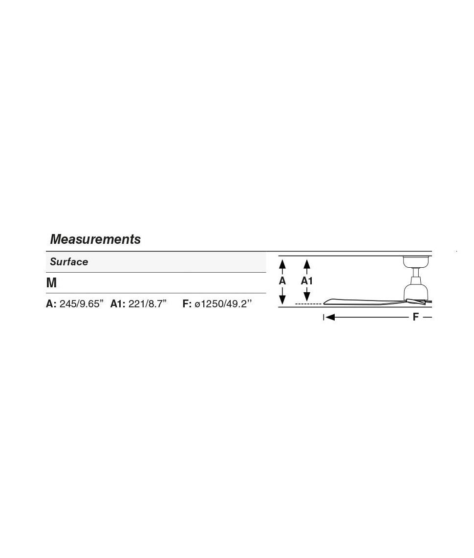 Deckenventilator MARINE M weiß und Eiche Ø 125 cm - 3