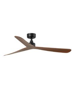 Deckenventilator ROCKER M in Schwarz und Nussbaum Ø 132 cm