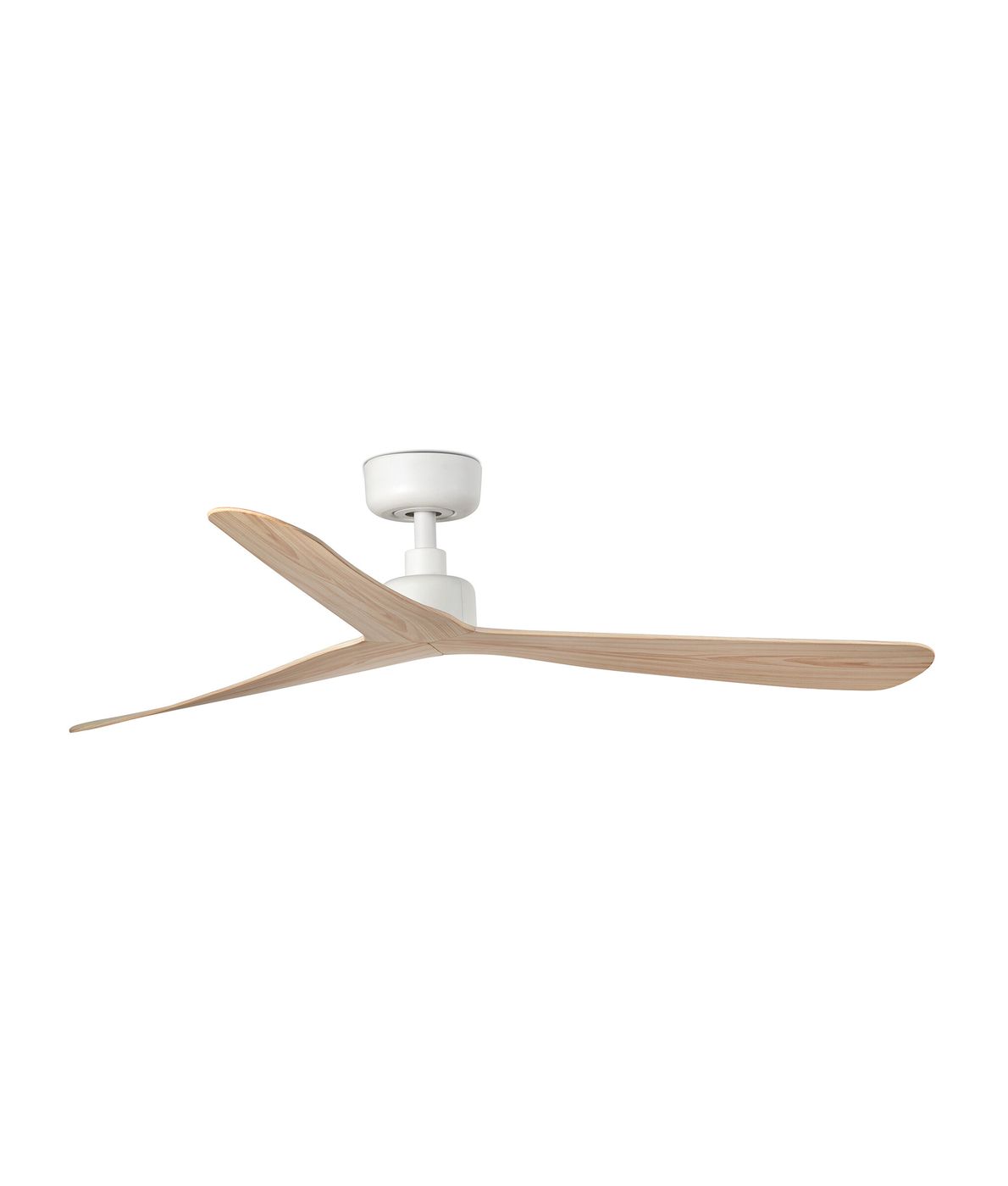 Deckenventilator ROCKER M in Weiß und Esche Ø 132 cm