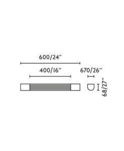 KIVA 600 LED Wandleuchte Chrom - 2