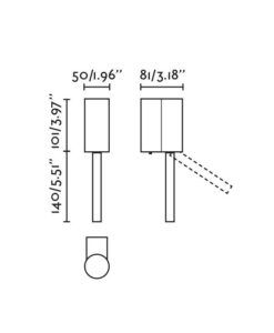 Leseleuchte in satiniertem Gold DANTE LED 3W 2700K - 3