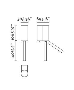 Leseleuchte in Weiß DANTE LED 3W 2700K - 2
