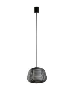 Schwarze Außenpendelleuchte Ø 28 cm NARITA