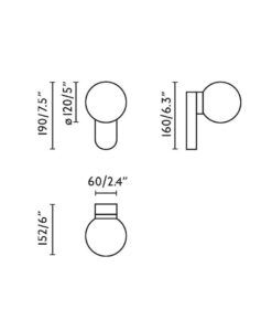 Schwarze Badezimmer-Wandleuchte MABE 6W 3000K - 2