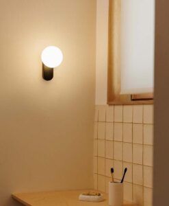 Schwarze Badezimmer-Wandleuchte MABE 6W 3000K - 3