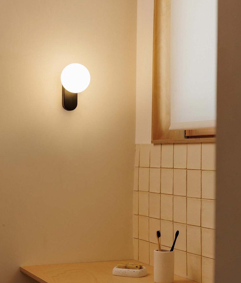 Schwarze Badezimmer-Wandleuchte MABE 6W 3000K - 3