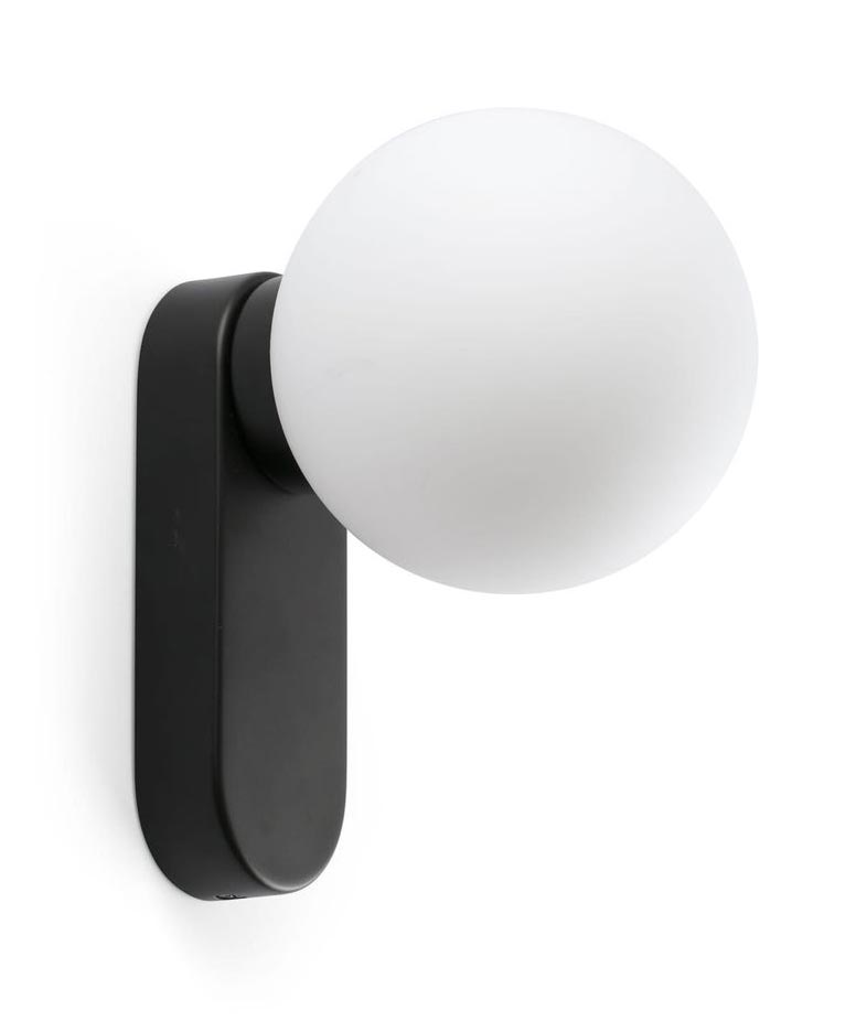 Schwarze Badezimmer-Wandleuchte MABE 6W 3000K