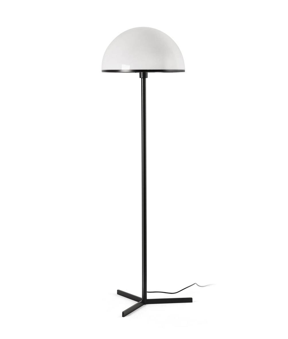 Schwarze Stehlampe, Höhe 142 cm DOME
