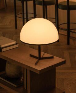 Schwarze Tischleuchte, Höhe 47 cm DOME - 2
