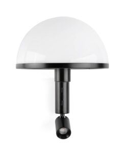 Schwarze Wandleuchte mit LED-Leselampe und Schaltern DOME - 4