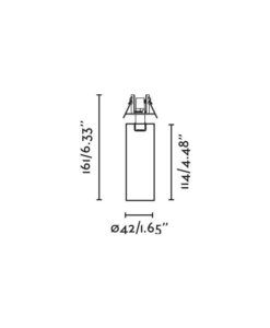 Schwarzer Einbaustrahler STAN SLIM - 2
