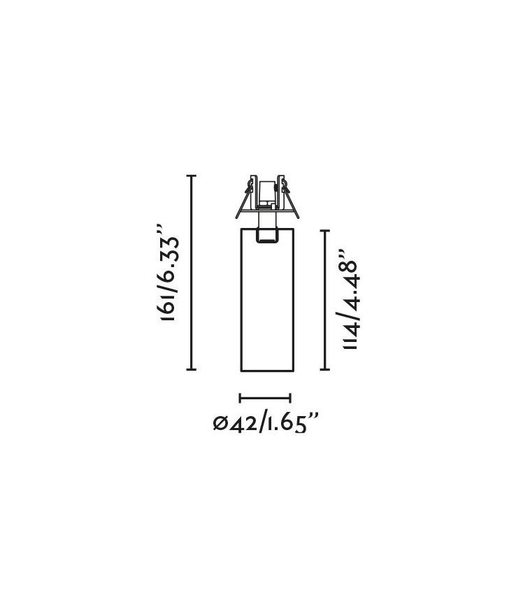 Schwarzer Einbaustrahler STAN SLIM - 2