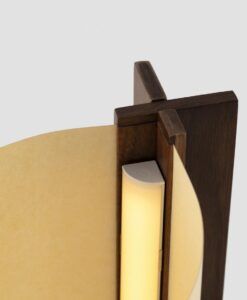 Tischleuchte in Nussbaum und Papyrus CATA 180 LED - 2