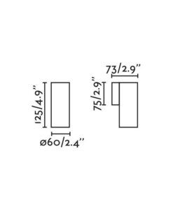 Wandleuchte in gebürstetem Aluminium STAN - 2
