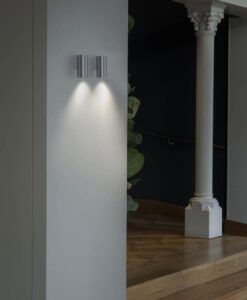 Wandleuchte in gebürstetem Aluminium STAN - 4