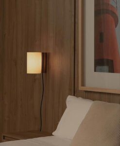 Wandleuchte in Nussbaum und Papyrus CATA 180 LED - 4