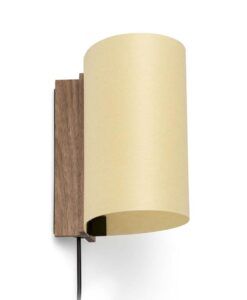 Wandleuchte in Nussbaum und Papyrus CATA 180 LED