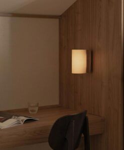 Wandleuchte in Nussbaum und Papyrus CATA 180 LED - 3