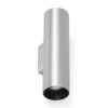 Wandleuchte mit 2 Leuchten in gebürstetem Aluminium STAN