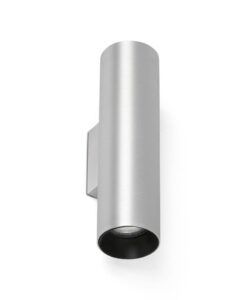 Wandleuchte mit 2 Leuchten in gebürstetem Aluminium STAN