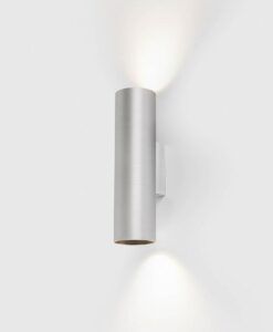 Wandleuchte mit 2 Leuchten in gebürstetem Aluminium STAN - 2