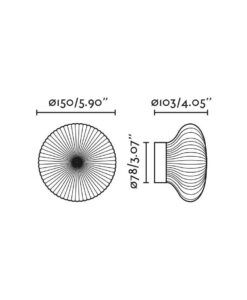 Weiße Wandleuchte Ø 15 cm ISABELLE LED 7,8W 2700K - 2